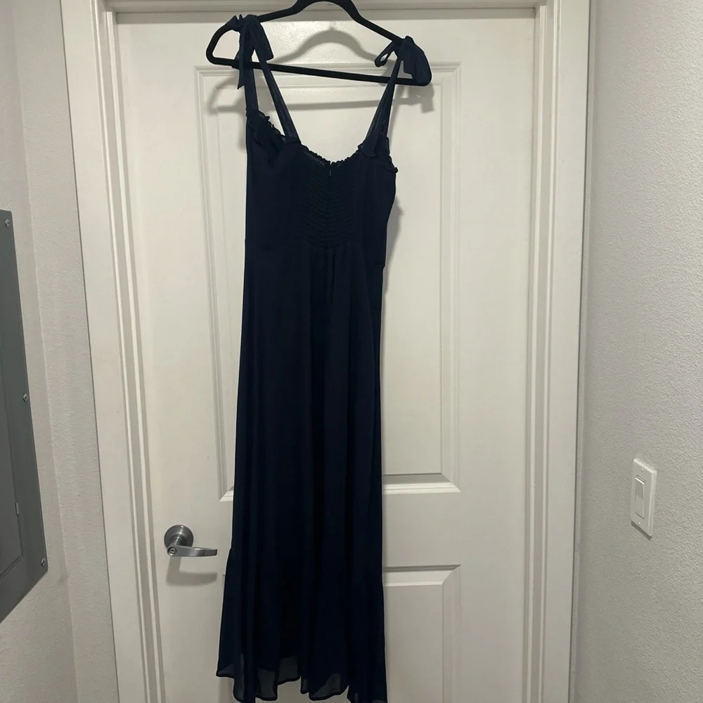 Reformation Nikita Navy Dress Size 8 - Picture 3 of 5